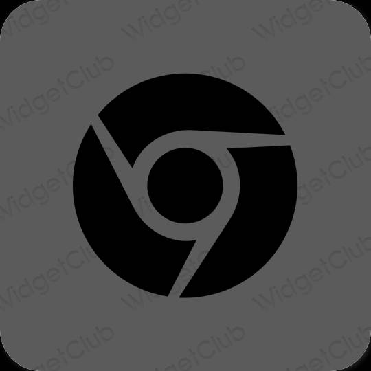 Estetico grigio Chrome icone dell'app