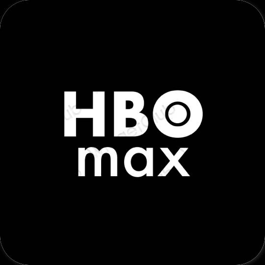 Estetický Černá HBO MAX ikony aplikací
