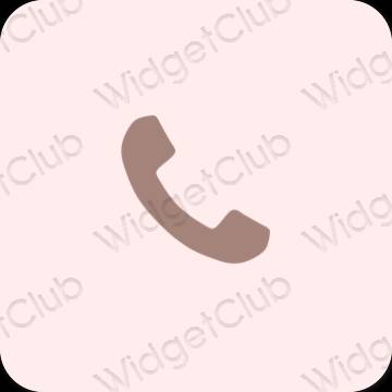 Estético rosa pastel Phone iconos de aplicaciones