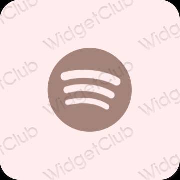Estético rosa pastel Spotify ícones de aplicativos