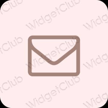 Estetski pastelno ružičasta Mail ikone aplikacija