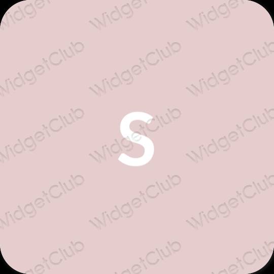 Estetisk pastell rosa SHEIN app ikoner