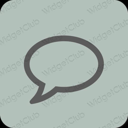 Estetický zelená Messages ikony aplikací