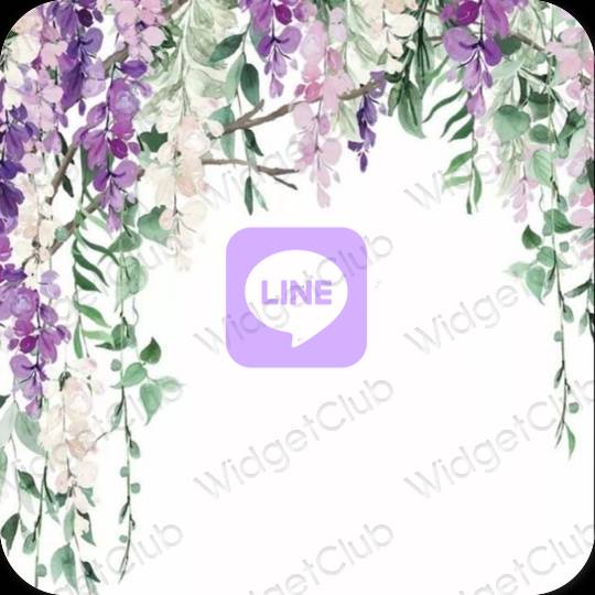 Icônes d'application LINE esthétiques