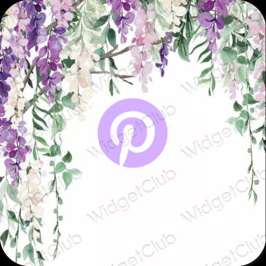 Esthetische Pinterest app-pictogrammen