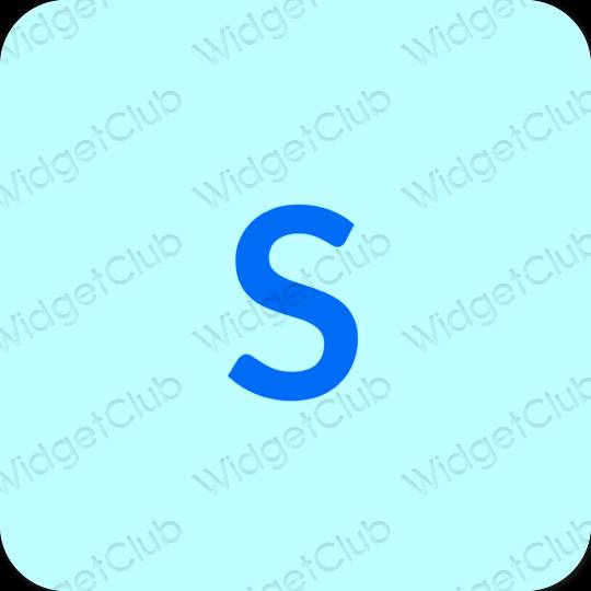 Estetický pastelově modrá SHEIN ikony aplikací