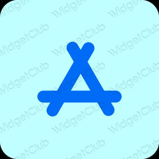 Estetsko pastelno modra AppStore ikone aplikacij
