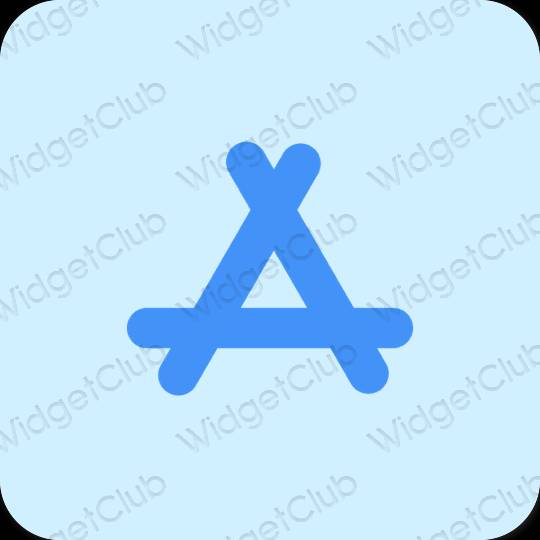 Estetické pastelovo modrá AppStore ikony aplikácií