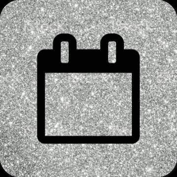 미적인 검은색 Calendar 앱 아이콘