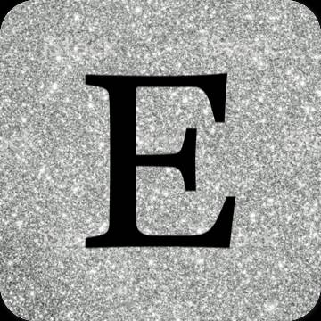 Estetické čierna Etsy ikony aplikácií