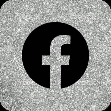 Естетски црн Facebook иконе апликација