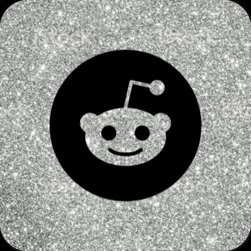 Estetski crno Reddit ikone aplikacija