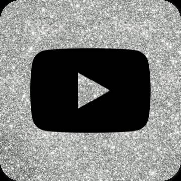 Estetisk svart Youtube app ikoner