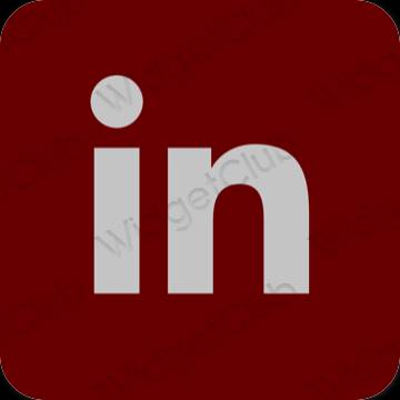 Estético marrón Linkedin iconos de aplicaciones