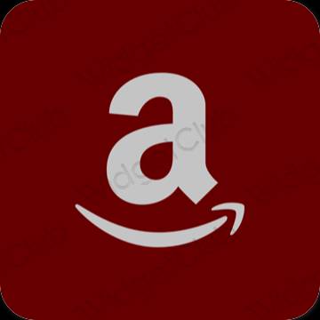 زیبایی شناسی رنگ قهوه ای Amazon آیکون های برنامه