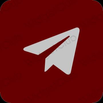 Естетски браон Telegram иконе апликација