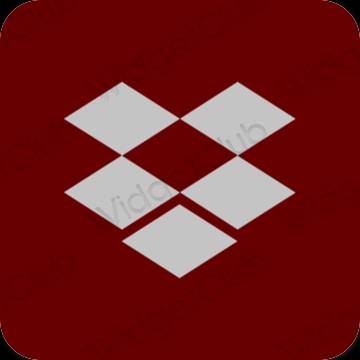 Aesthetic brown Dropbox app icons
