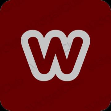 Estetik coklat Weebly ikon aplikasi