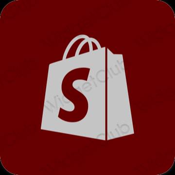 Estetyka brązowy Shopify ikony aplikacji