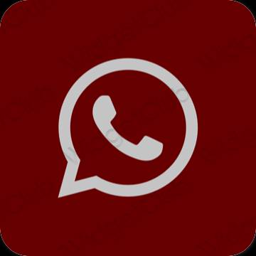 Esteettinen ruskea WhatsApp sovelluskuvakkeet