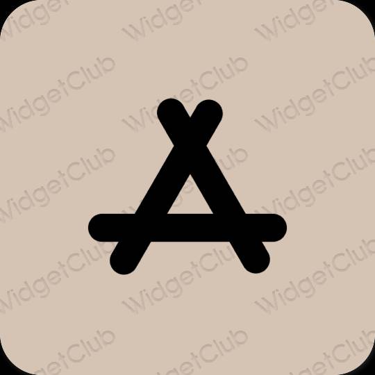 Estetyka beżowy AppStore ikony aplikacji