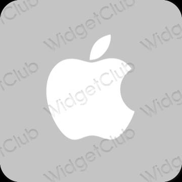 Estetický šedá Apple Store ikony aplikací