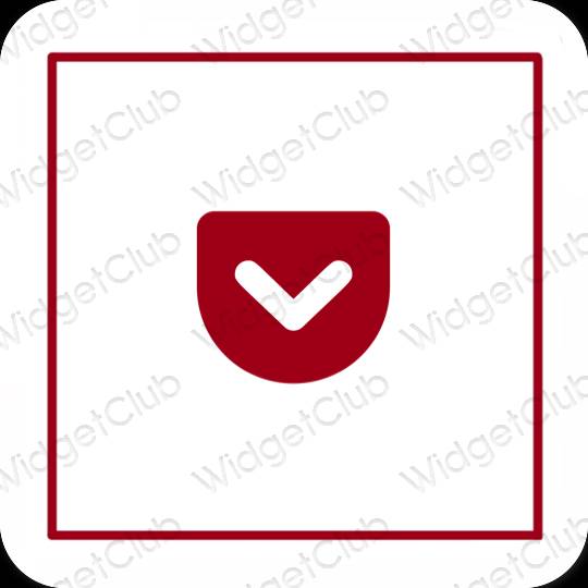 Æstetiske Pocket app-ikoner