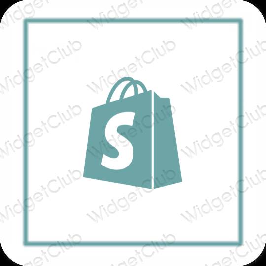 ესთეტიკური Shopify აპლიკაციის ხატები