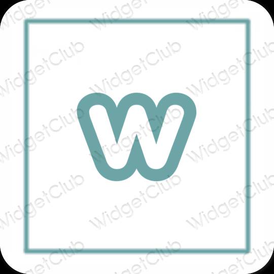 جمالية Weebly أيقونات التطبيقات