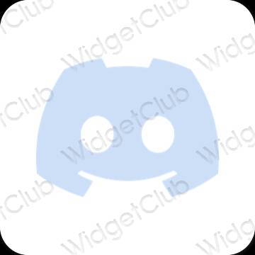 Estetyka pastelowy niebieski discord ikony aplikacji