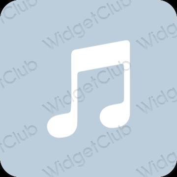 Estetico blu pastello Music icone dell'app
