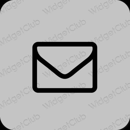 Aesthetic gray Mail app icons