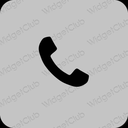Estetické sivá Phone ikony aplikácií