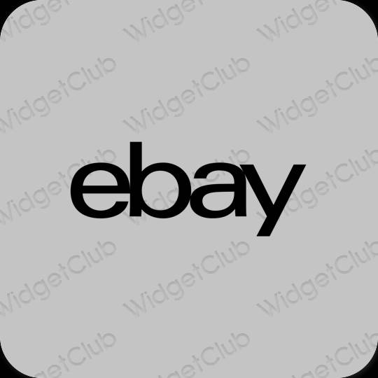 審美的 灰色的 eBay 應用程序圖標