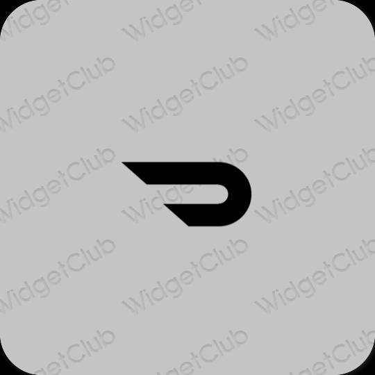 Estetski siva Doordash ikone aplikacija