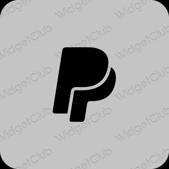 Estético gris Paypal iconos de aplicaciones