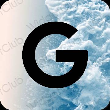 Естетичен черен Google икони на приложения