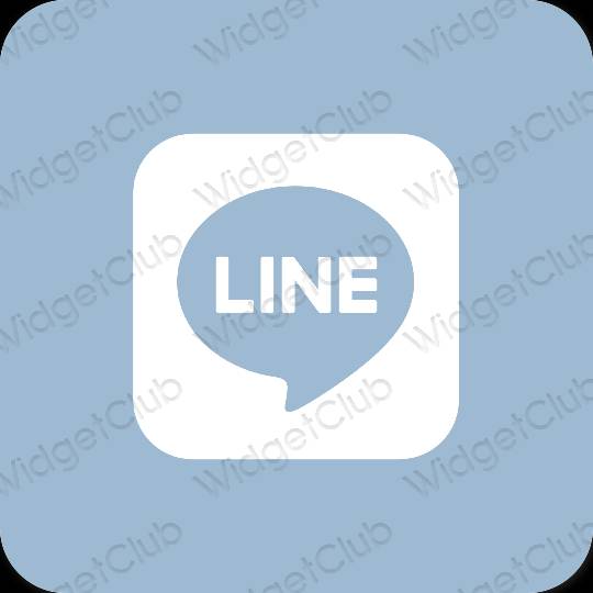 Thẩm mỹ màu xanh pastel LINE biểu tượng ứng dụng