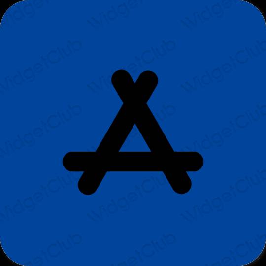 Æstetisk blå AppStore app ikoner