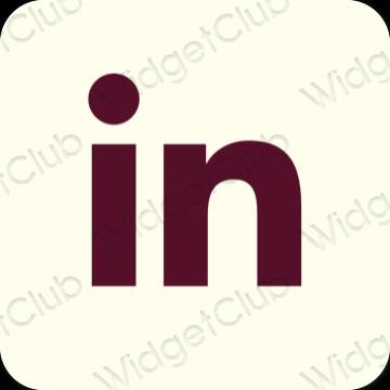 אייקוני אפליקציה Linkedin אסתטיים