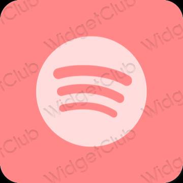 Stijlvol roze Spotify app-pictogrammen