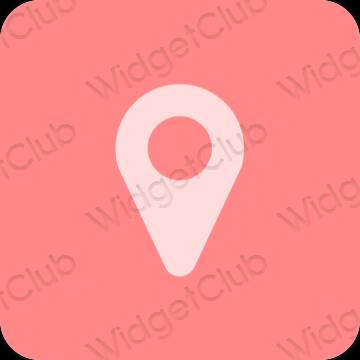 미적인 분홍 Map 앱 아이콘