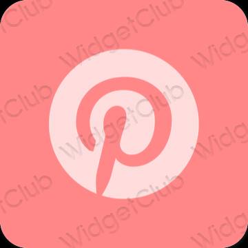Estetický růžový Pinterest ikony aplikací