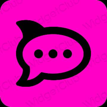 Æstetisk lilla Messages app ikoner