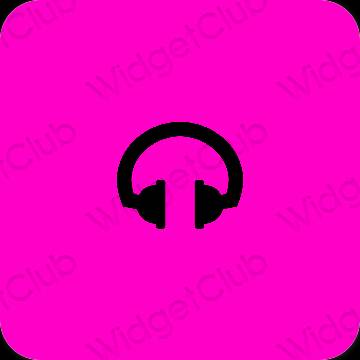 Estético púrpura Music iconos de aplicaciones