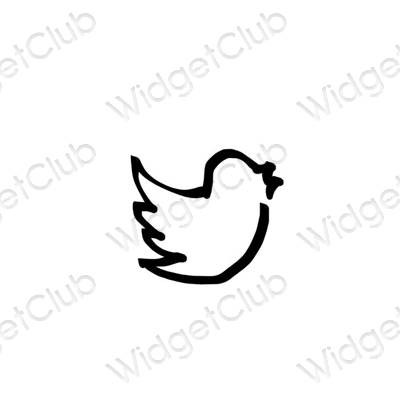 Esthetische Twitter app-pictogrammen