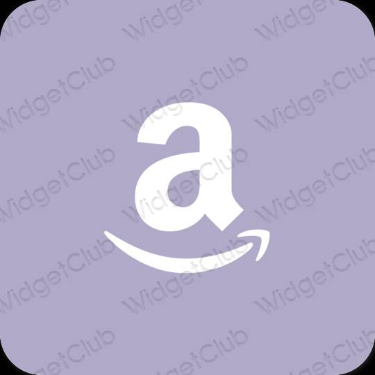 Esthétique mauve Amazon icônes d'application