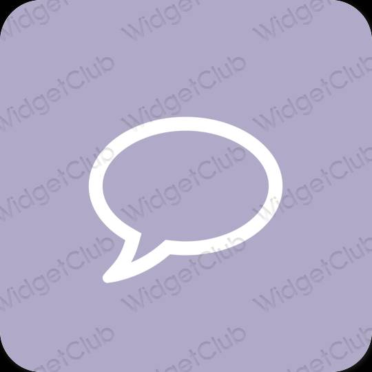 Estetsko vijolična Messages ikone aplikacij