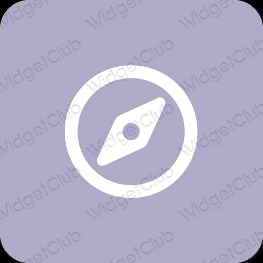 эстетический пурпурный Safari значки приложений