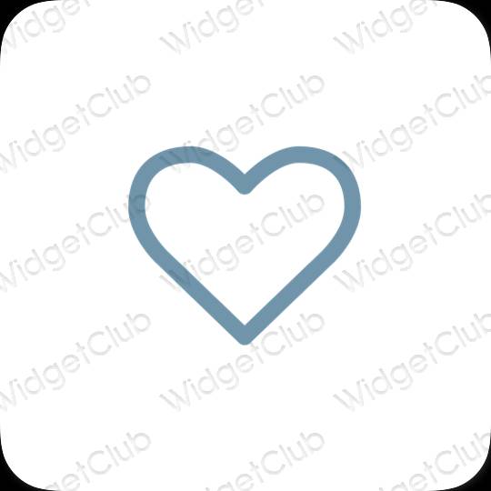 ესთეტიკური Apple Health აპლიკაციის ხატები